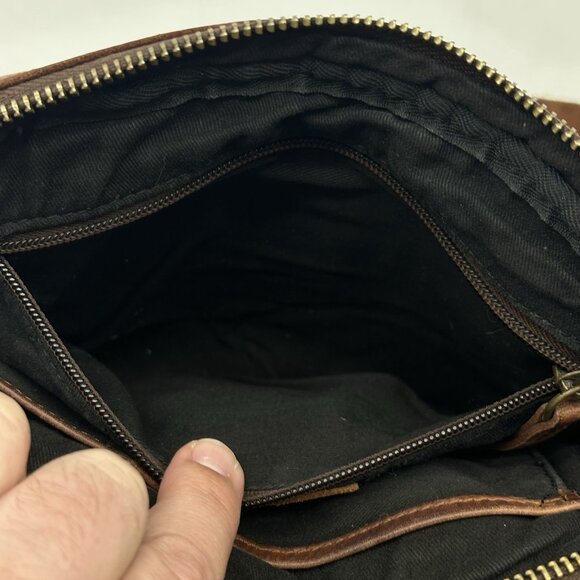 Harbour 2nd Anchor Soft Brown Leather Flap Boho Crossbody Messenger Bag Purse - Picture 11 of 12